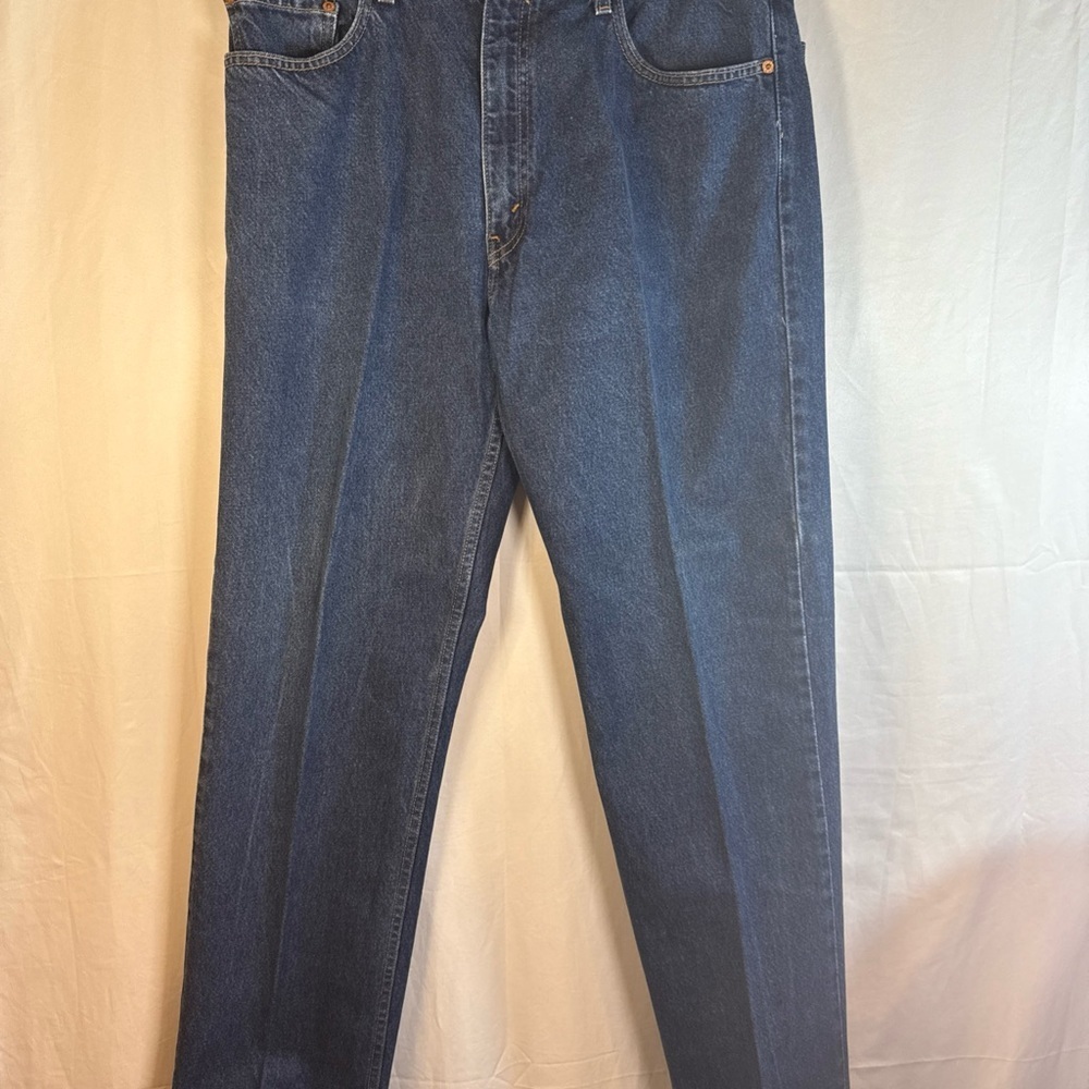 Levi's Dark Blue Straight Jeans 505 36x32 Preowned